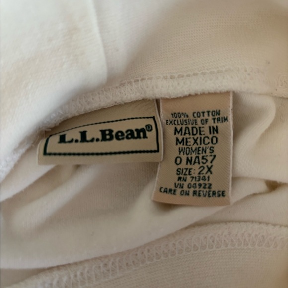 L.L. Bean Long Sleeve Cotton Turtleneck 2X - Picture 5 of 5